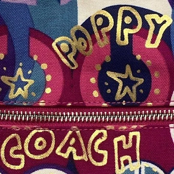 COACH Poppy Pop C Graffiti Backpack Wide Adjustable Straps W/ COACH DUST BAG - Picture 7 of 11